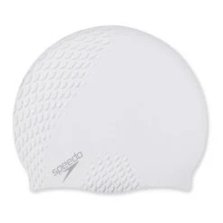 Speedo Bubble Active+ Schwimmkappe Weiß/grau