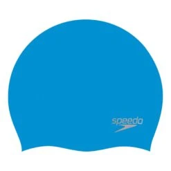 Schwimmkappe Speedo Plain Moulded Silicone Cap Marineblau