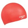 Speedo Plain Moulded Silicone Junior Schwimmkappe Rot