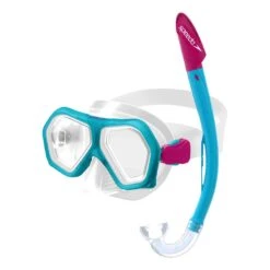 Speedo Leisure Kinder Schwimmbrille Blau/rosa Mit Transparenten Gläsern